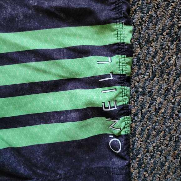 O'Neill Hybrid Lanai Blue Green Striped Board Shorts Size 30 - Picture 6 of 11